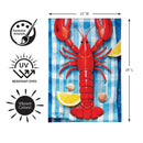 Lemon Lobster Burlap Flag Garden