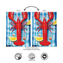 Lemon Lobster Burlap Flag Garden