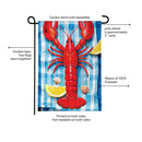 Lemon Lobster Burlap Flag Garden