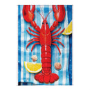 Lemon Lobster Burlap Flag House