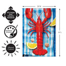 Lemon Lobster Burlap Flag House