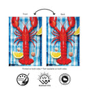 Lemon Lobster Burlap Flag House
