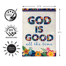 God Is Good Burlap Garden Flag Garden