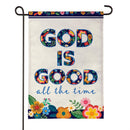God Is Good Burlap Garden Flag Garden