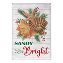 Sandy & Bright Coastal Shells Burlap Garden Flag Garden