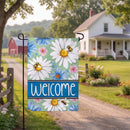 Daisies & Bees Burlap Flag Garden
