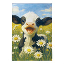 Caleb The Happy Calf Burlap House Flag
