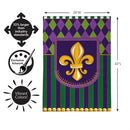 Fleur de Lis Patterned Burlap Flag House