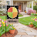 Welcome Citrus Slice Burlap Garden Flag Garden
