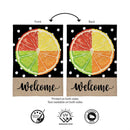 Welcome Citrus Slice Burlap Garden Flag Garden