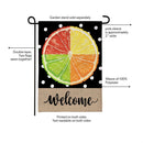 Welcome Citrus Slice Burlap Garden Flag Garden