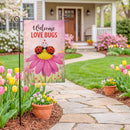 Love Bug Welcome Burlap Garden Flag Garden