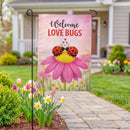 Love Bug Welcome Burlap Garden Flag Garden