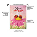Love Bug Welcome Burlap Garden Flag Garden