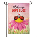 Love Bug Welcome Burlap Garden Flag Garden