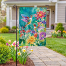 Hummingbird Haven Burlap Garden Flag Garden