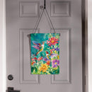 Hummingbird Haven Burlap Garden Flag Garden