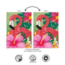 Tropical Flamingo Burlap Flag Garden