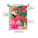 Tropical Flamingo Burlap Flag Garden