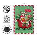 North Pole Treats Sleigh Burlap Garden Flag Garden