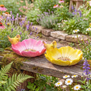 Cottage Garden Bird Feeder, Resin Blooming Petals, 2 Asst