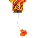Cottage Garden Bird Feeder, ArtGlass Hummingbird Feeder, Amber Swirl