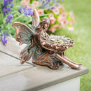Cottage Garden Bird Feeder, Resin Verdigris Fairy