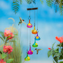 Tropical Oasis Bird Feeder, Glass Ombre Hanging Hummingbird Feeder