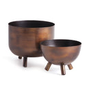 NAPA Home & Garden, MOHAN SHALLOW CACHEPOTS, SET OF 2,BL401