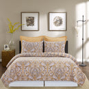 Shay Damask King Quilt Set