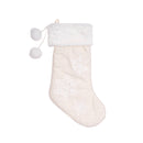 White Christmas Snowflake Stocking