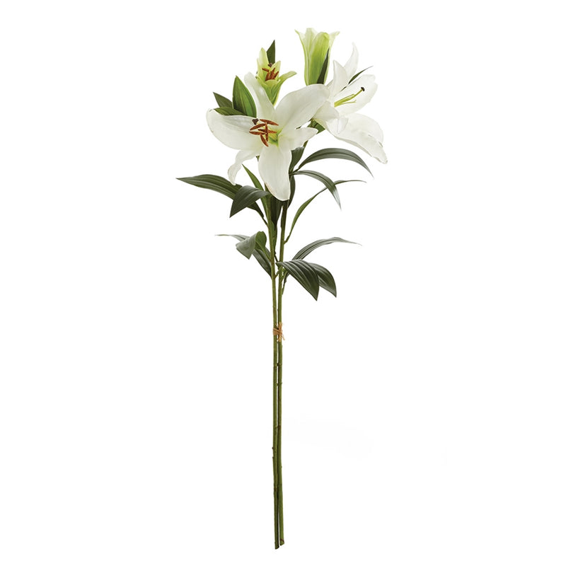 Napa Home Garden, CASABLANCA LILY STEMS 39.5" BDL/2 W,cc292