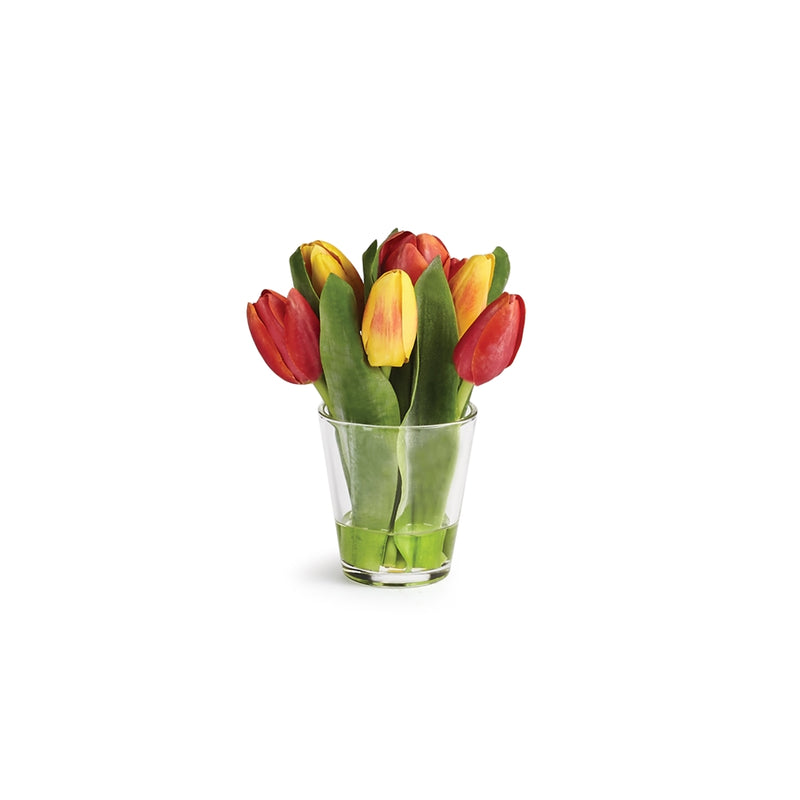 Napa Home Garden,  DUTCH TULIP ARRGMT IN VASE 7.5" OR,cc319rg