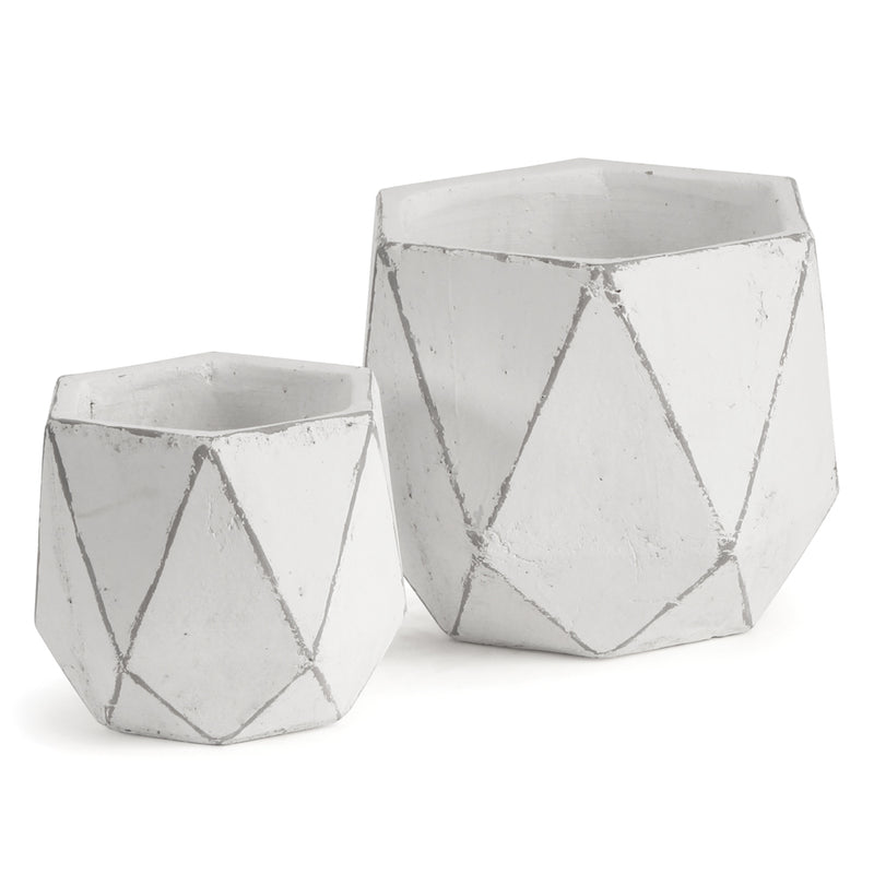 NAPA Home & Garden, GEOMETRIC CACHEPOTS, SET OF 2,CD214W