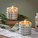 Shades of Emerald Candle, Mosaic Tree, Spice Cashmere Scent, 9oz, Asst of 2