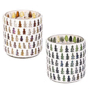 Shades of Emerald Candle, Mosaic Tree, Spice Cashmere Scent, 9oz, Asst of 2