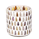 Shades of Emerald Candle, Mosaic Tree, Spice Cashmere Scent, 9oz, Asst of 2