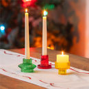 Heartfelt Cheer Candle Holder Glass Reversible, Fits both a tealight and Votive Candle, 3", CDU