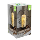 Simple Blessings LED Candle with Flickering Flame and Heart Metal Base, Blessed Beyond Words, 9"H