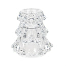 Heartfelt Cheer Candle Holder Glass Holiday Tree Shaped Taper Candle Holder, 3", CDU