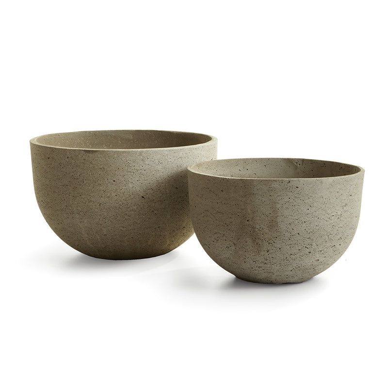 NAPA Home & Garden, CONCRETELITE JESSE WIDE POTS, SET OF 2,CL206