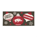 University of Arkansas Holiday Flocked Coir Sassafras Switch Mat, 22"x10"