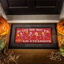 Iowa State University Flocked Coir Halloween Sassafras Switch Mat, 22"x10"