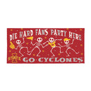 Iowa State University Flocked Coir Halloween Sassafras Switch Mat, 22"x10"