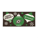 Dallas Stars Holiday Flocked Coir Sassafras Switch Mat, 22"x10"