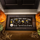 Pittsburgh Steelers Flocked Coir Halloween Sassafras Switch Mat, 22"x10"