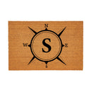 Coastal Coir Mat Compass Monogram 36x24"