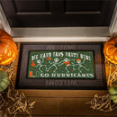 University of Miami Flocked Coir Halloween Sassafras Switch Mat, 22"x10"