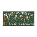 University of Miami Flocked Coir Halloween Sassafras Switch Mat, 22"x10"