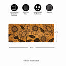 Harvest Blossom Sunflower Coir Mat,60"x24"